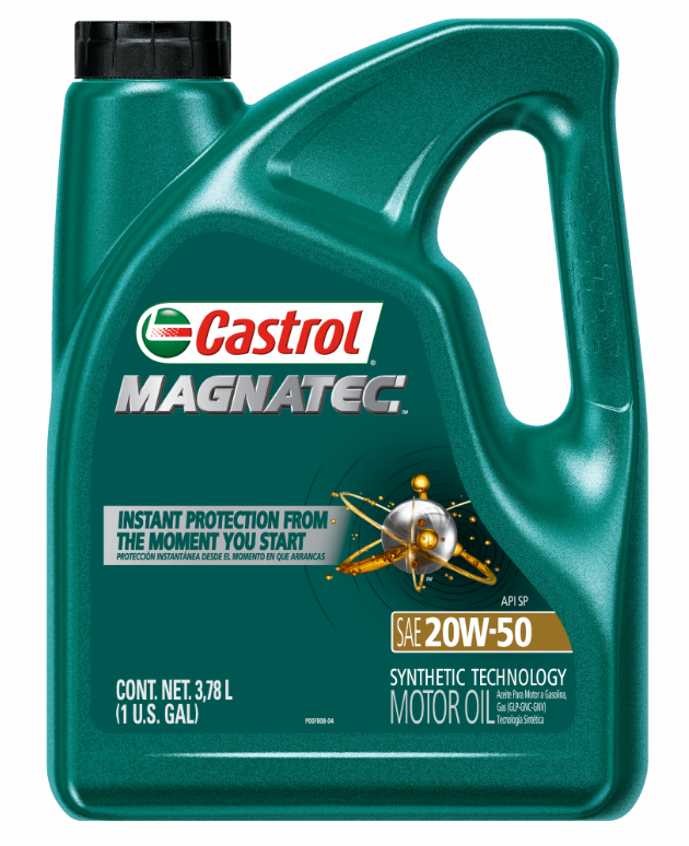 Envase de aceite CASTROL CASTROL MAGNATEC 20W50 TECNOLOGIA SINTETICA - GL 4LT grado 20W50 - Lubricentro Piloto